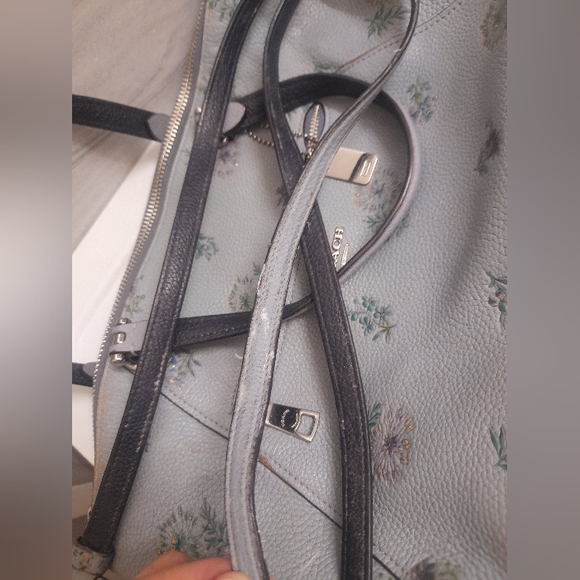 Coach Floral Meadow Print Blue Crossbody Hand Bag - Picture 4 of 12